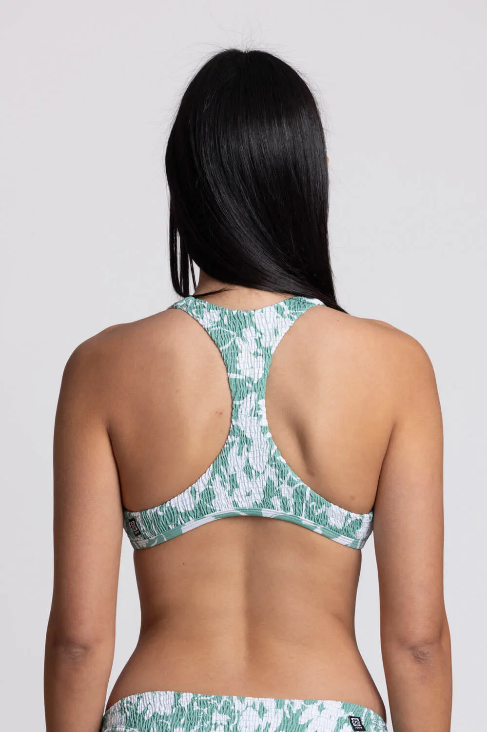 Aster Smocked Bikini Top - Floriana