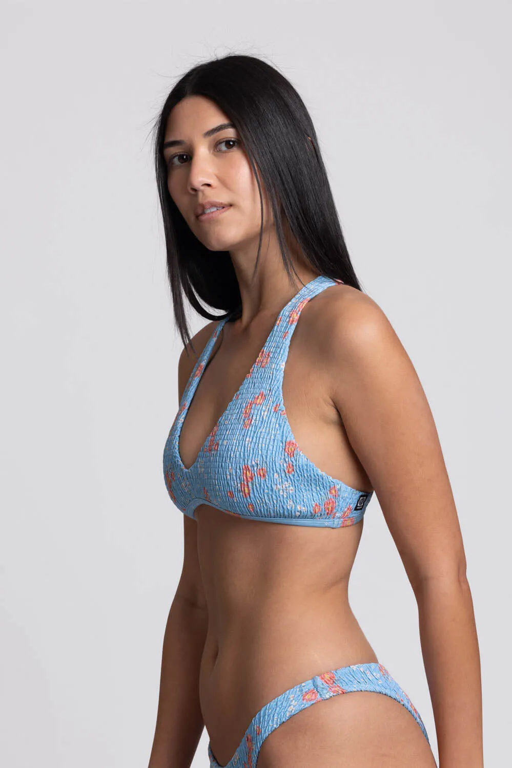Aster Smocked Bikini Top - Rosalinda