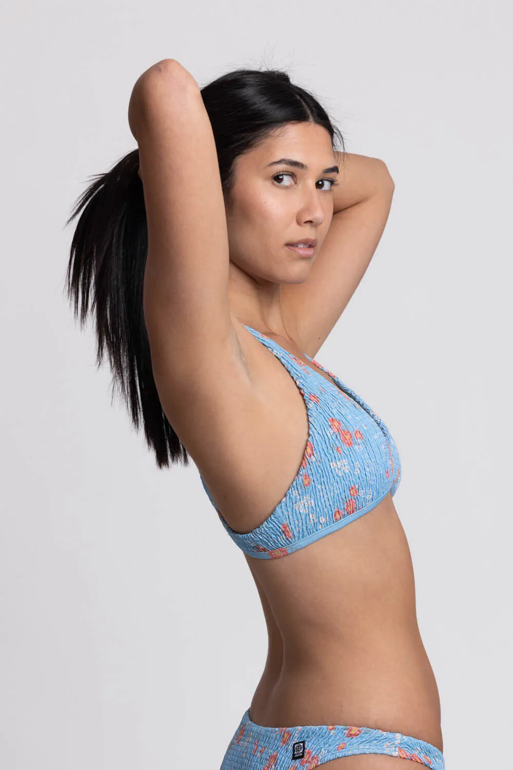 Aster Smocked Bikini Top - Rosalinda