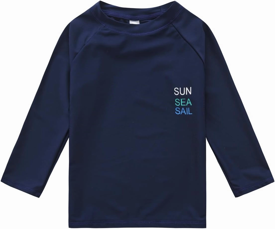 Baby-Boys Toddler Long Sleeved Rashguard Swim Bathing Suit and Sun Hat Set