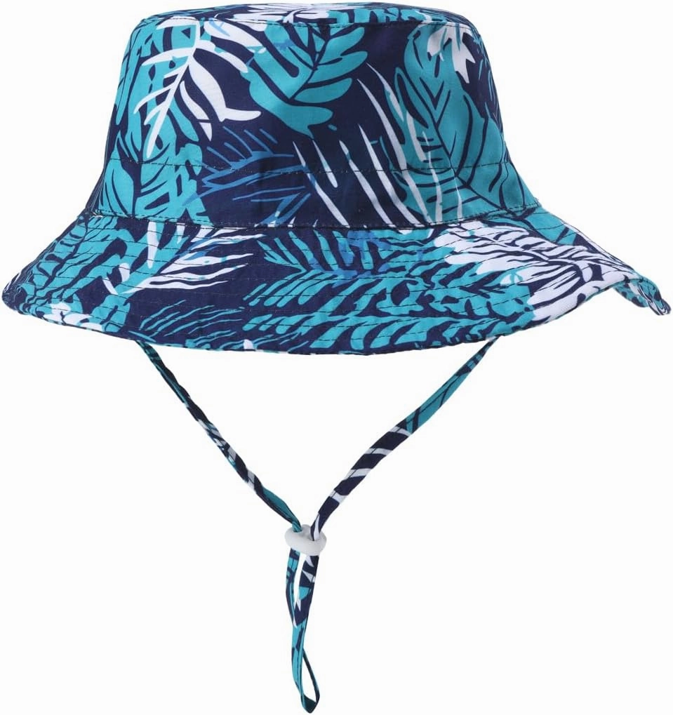 Baby-Boys Toddler Long Sleeved Rashguard Swim Bathing Suit and Sun Hat Set