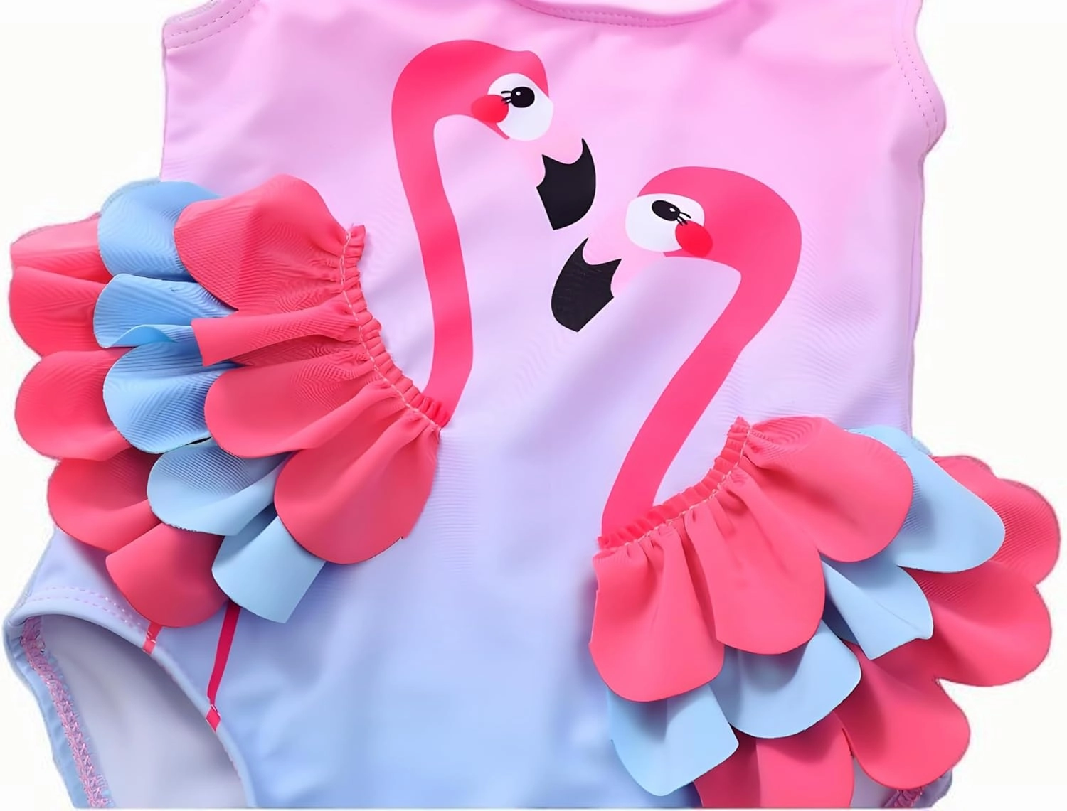Baby Girl One Piece Swimsuit Swimwear Toddler Kid Flamingo Bikini Bathing Suit Sunsuit Rash Guard 1-5t
