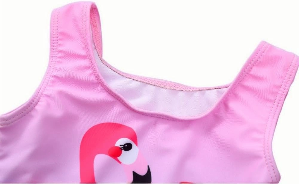 Baby Girl One Piece Swimsuit Swimwear Toddler Kid Flamingo Bikini Bathing Suit Sunsuit Rash Guard 1-5t