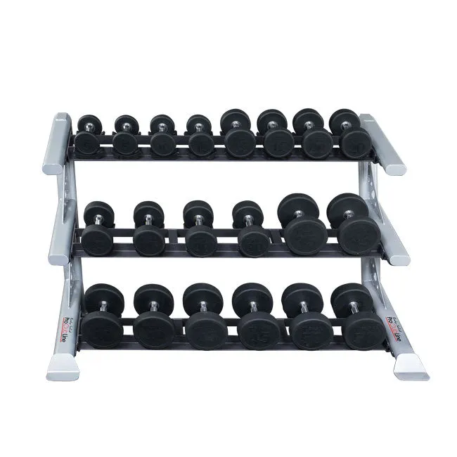 Body Solid SDKR1000SD 3 Tier Saddle Dumbbell Rack, Weight Plates, Medicine Balls,Slam Balls