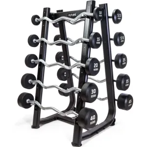 Back in Stock Future Premium EZ Curl Rubber Barbell Set & Rack 10 - 45kg Fresh Finds, Indoor slide playground, Multi Gyms, Family yoga mat set