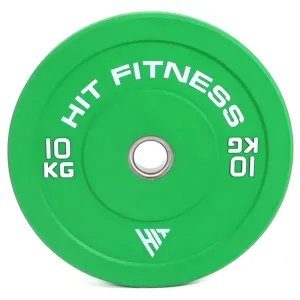 Back in Stock Hit Fitness 10kg Commercial Coloured Rubber Bumper Plate Power Up Your Day, Exercise Bikes, Heavy duty weight bench