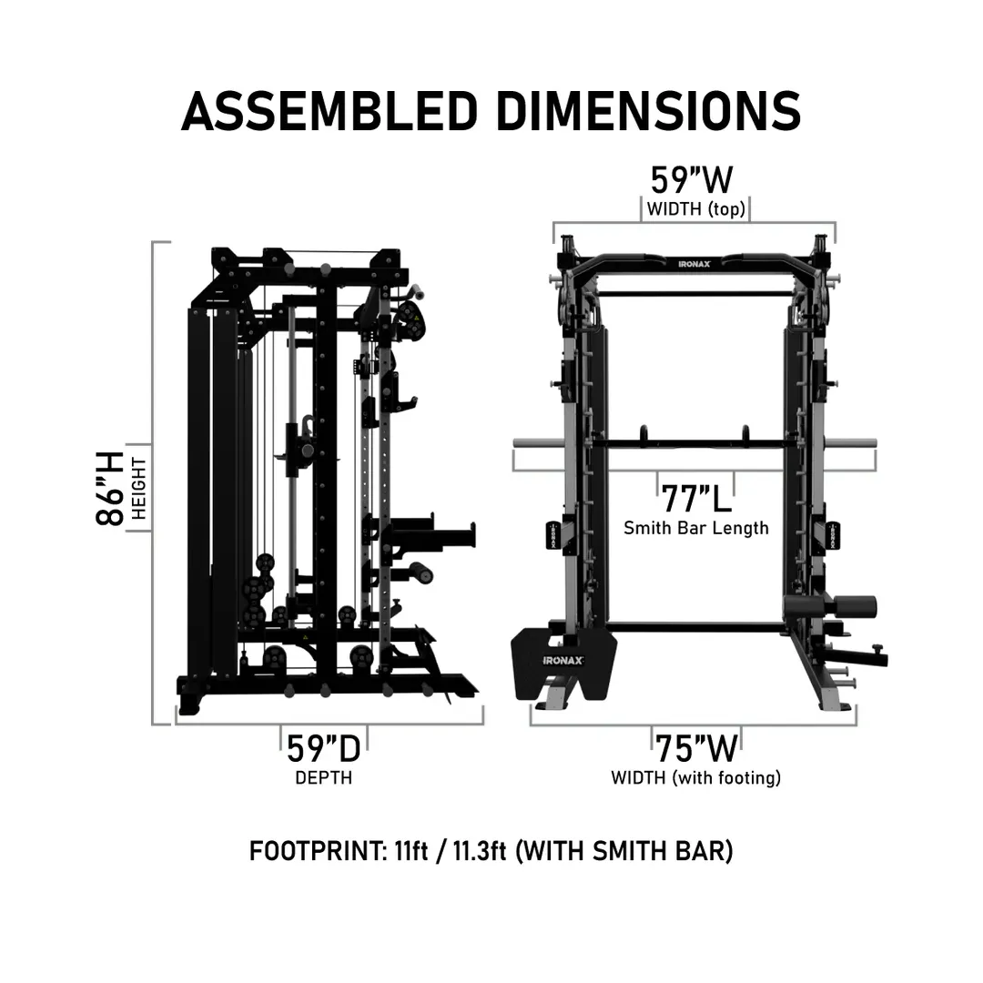 IRONAX - All-in-One Trainer, Functional Trainers, Barbell Rack
