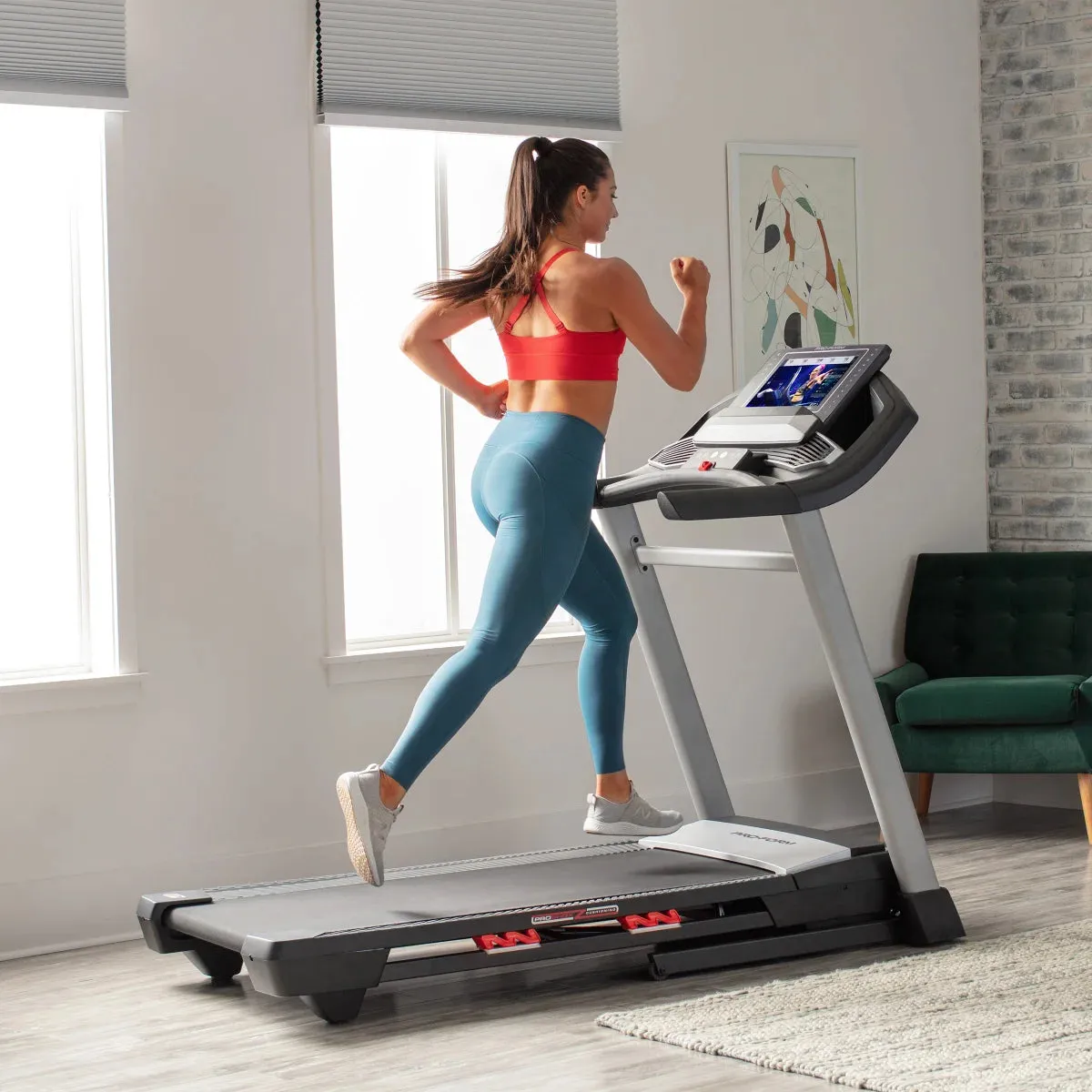 ProForm - Trainer 14.0 Folding Treadmill, Pump Sets,Studio Barbells