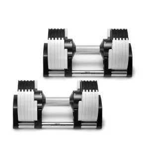 Back in Stock SMRTFT Nobells - 5-50lb Adjustable Dumbbell Pair - Ash Hot Deal, Exercise equipment for bad knees