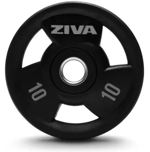 Back in Stock ZIVA SL VIRGIN RUBBER OLYMPIC GRIP DISC - 400kg Set Quick Buy, Upright Bikes, Balance,Stability