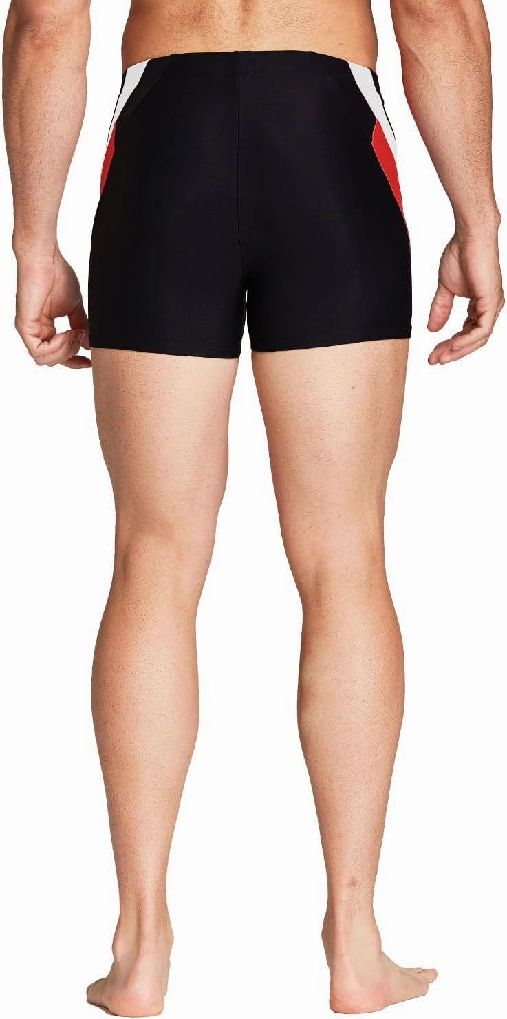 baleaf Men's Square Leg Athletic Swim Jammers Durable Training Splice Team Swimsuit