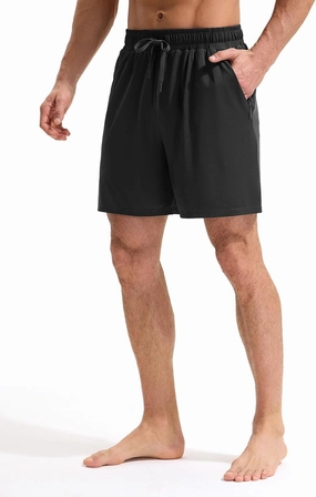 baleaf Mens Swim Trunks with Compression Liner 5 & 7 inch Quick Dry Bathing Suit Swim Shorts with Zippered Pockets