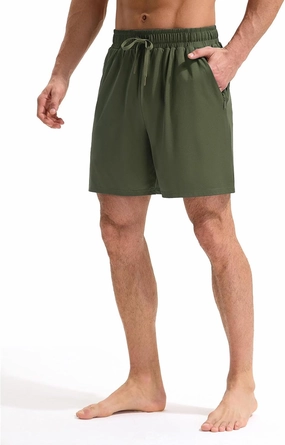 baleaf Mens Swim Trunks with Compression Liner 5 & 7 inch Quick Dry Bathing Suit Swim Shorts with Zippered Pockets