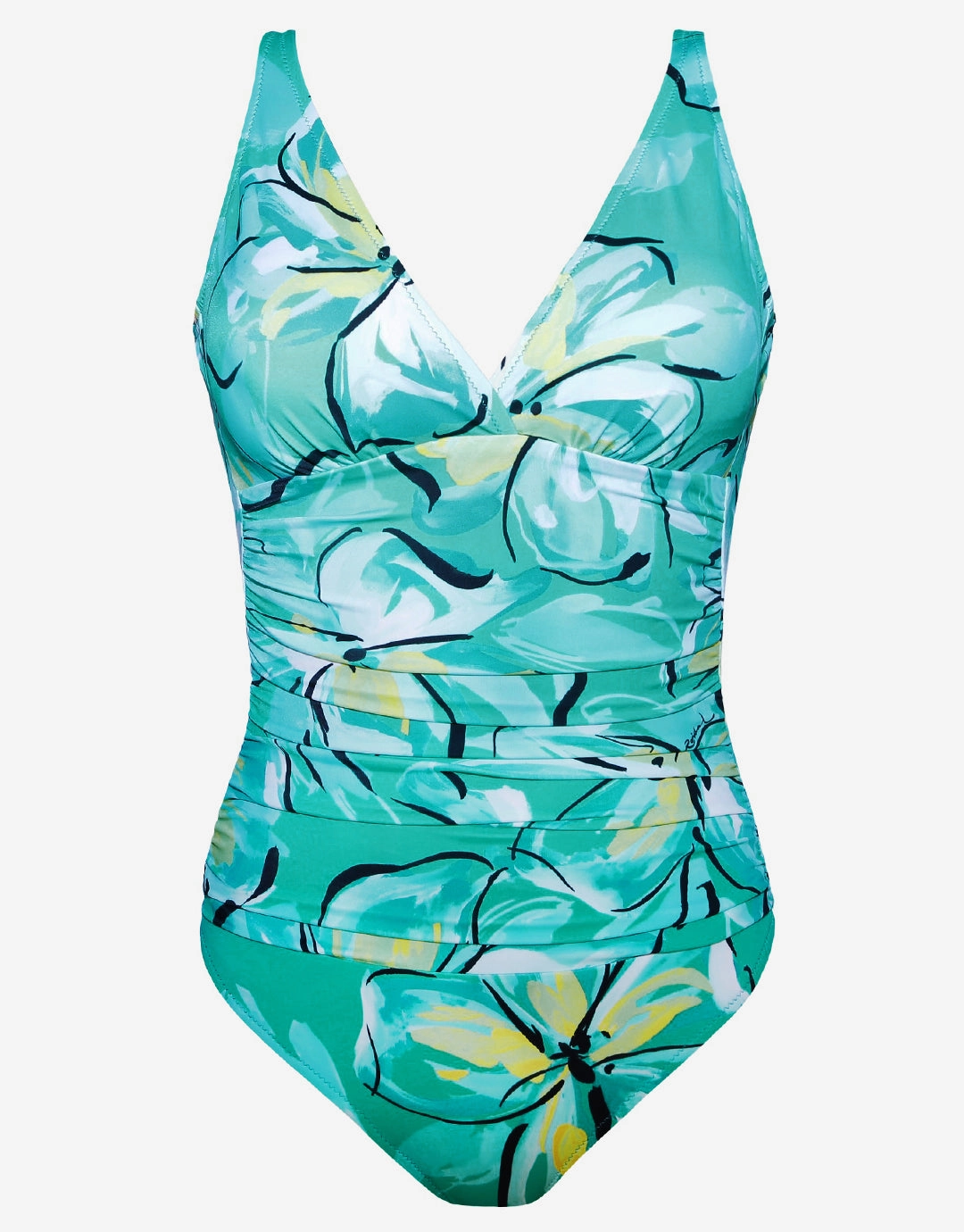 Bali Gathered Front Swimsuit - Green