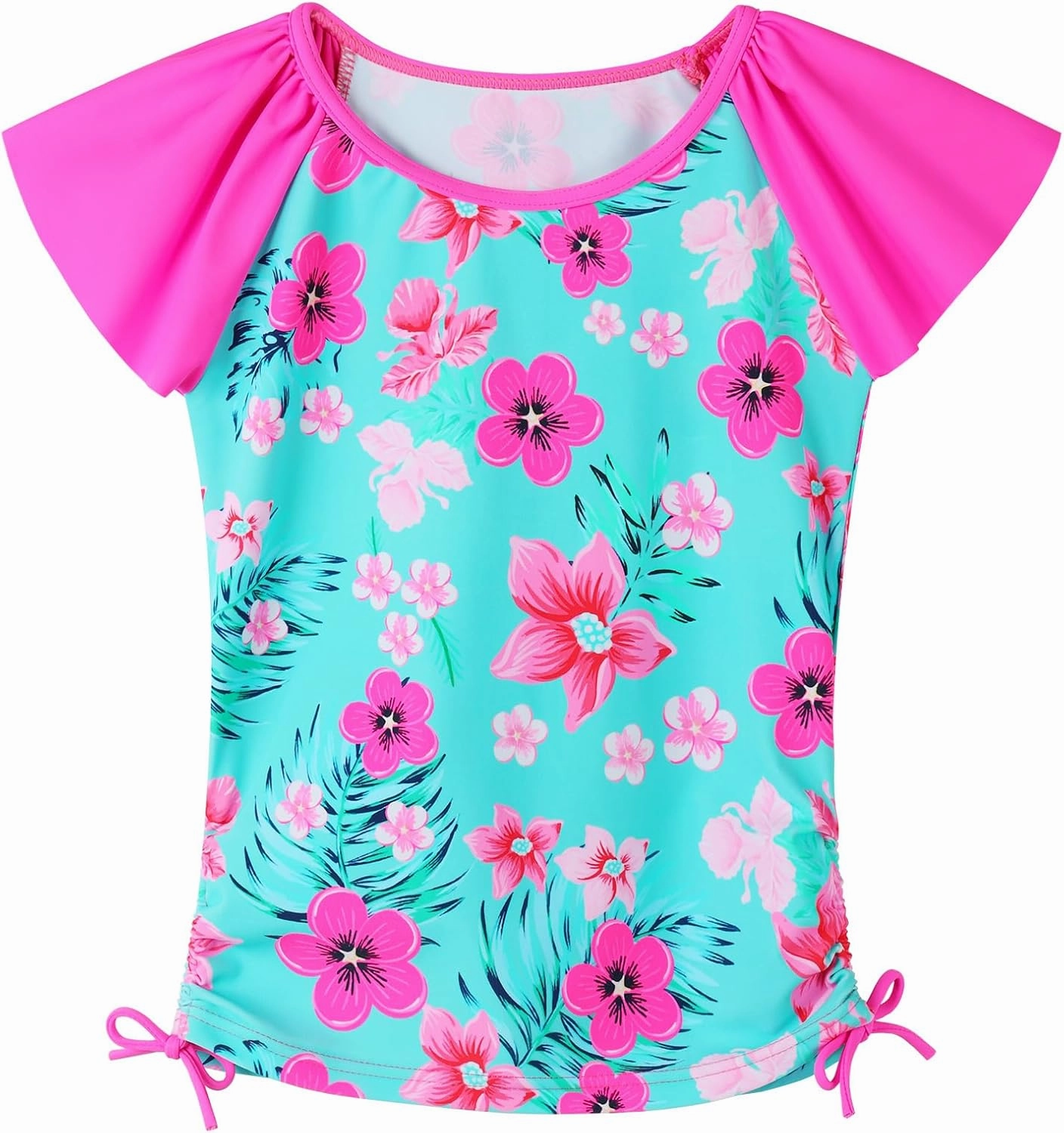 BAOHULU Girls Rash Guard 2 Pieces Bathing Suit UPF50  Swimsuit with Swimming Skirt Swimwear 2-12Y