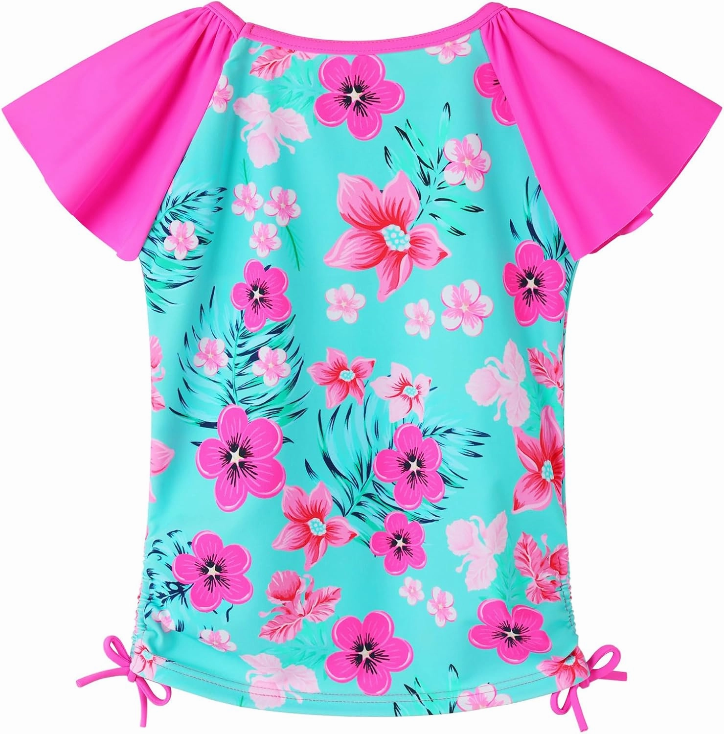 BAOHULU Girls Rash Guard 2 Pieces Bathing Suit UPF50  Swimsuit with Swimming Skirt Swimwear 2-12Y