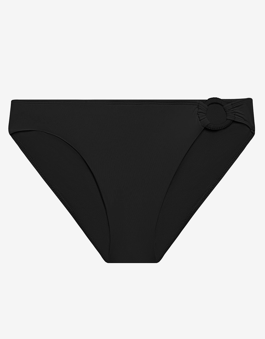 Beach Club Solids Macrame Ring Bikini Pant - Black