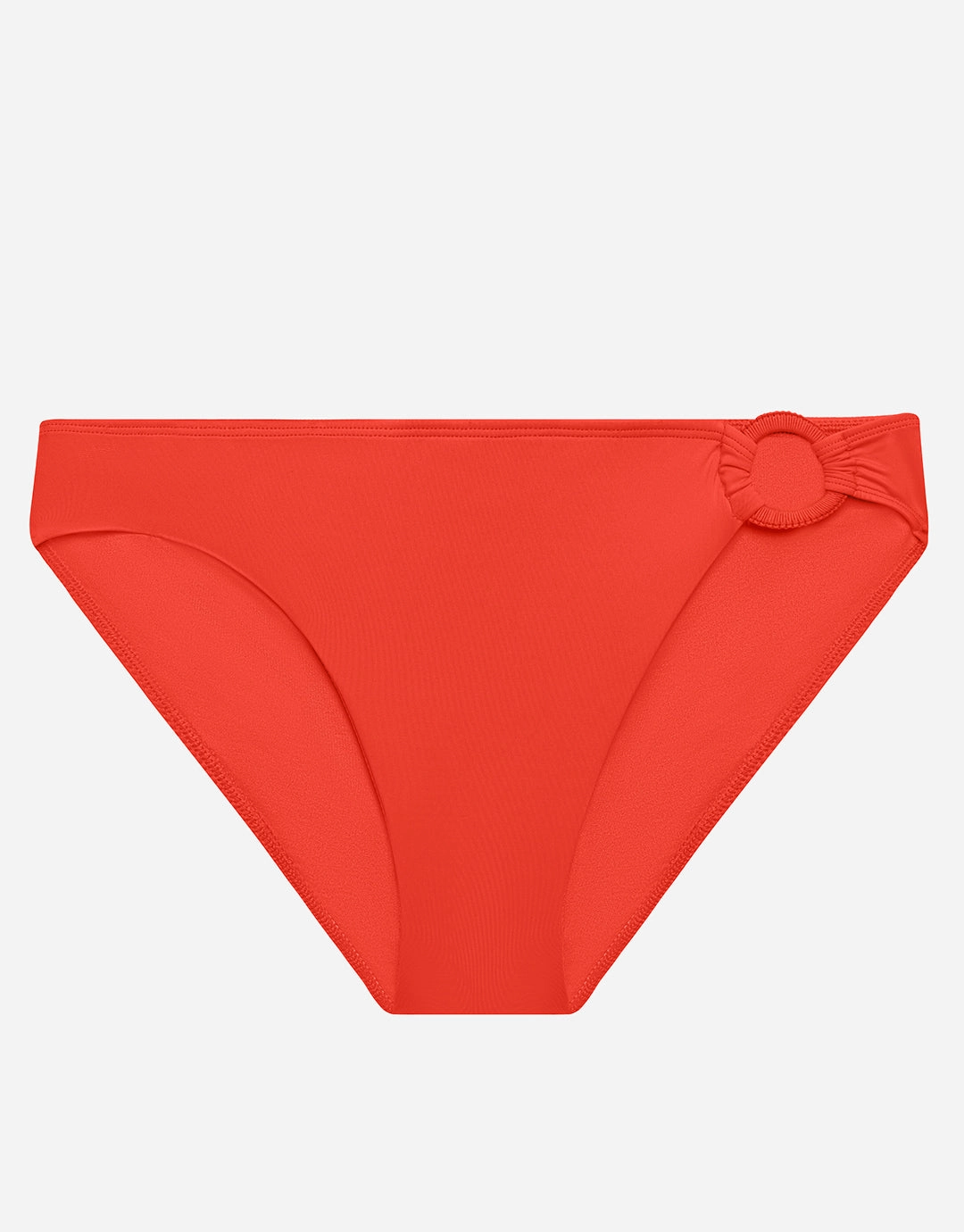 Beach Club Solids Macrame Ring Bikini Pant - Persimmon