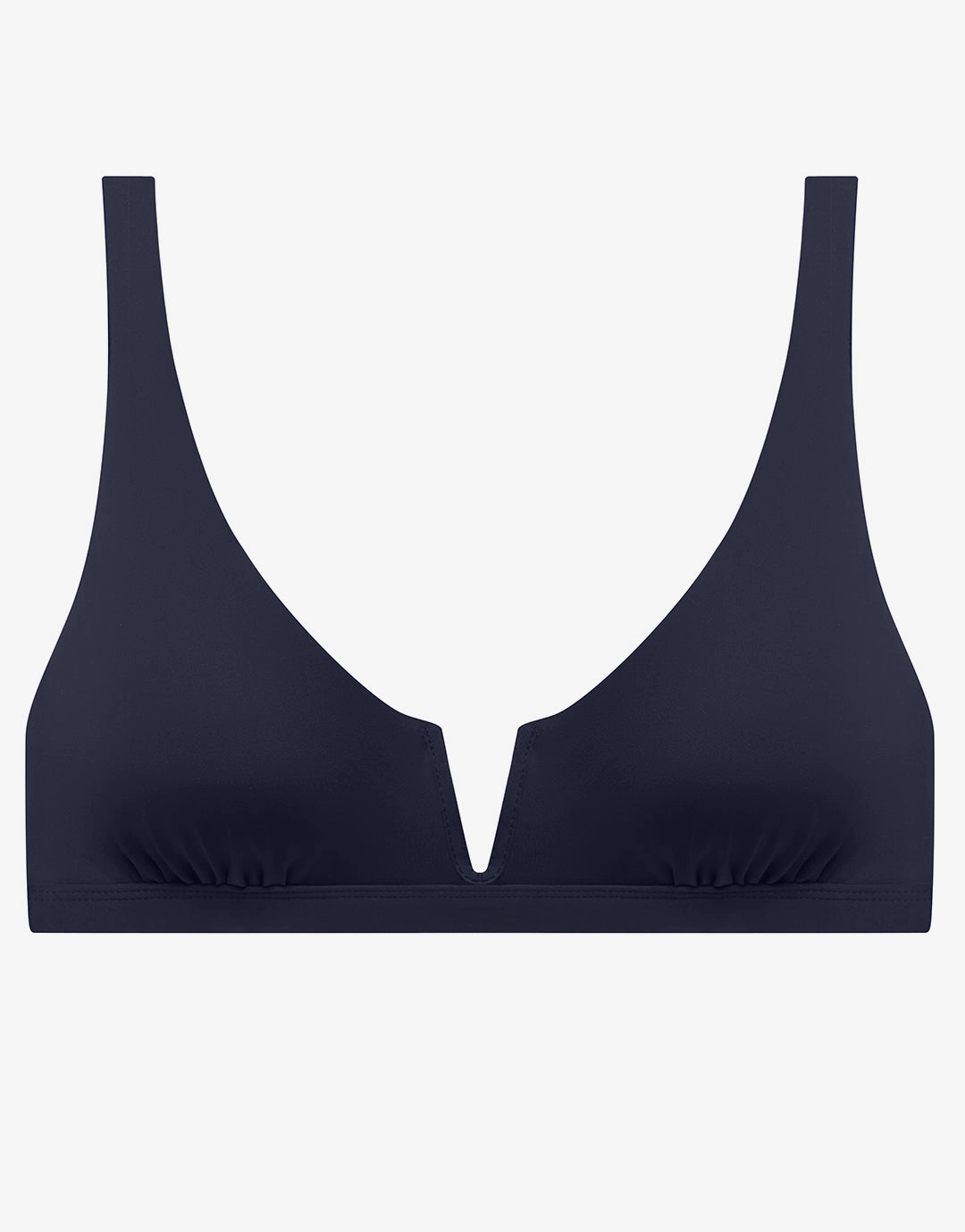 Beach Club Solids V Wire OTS Bikini Top - Dark Navy