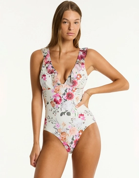 Belle Frill Swimsuit - Coconut