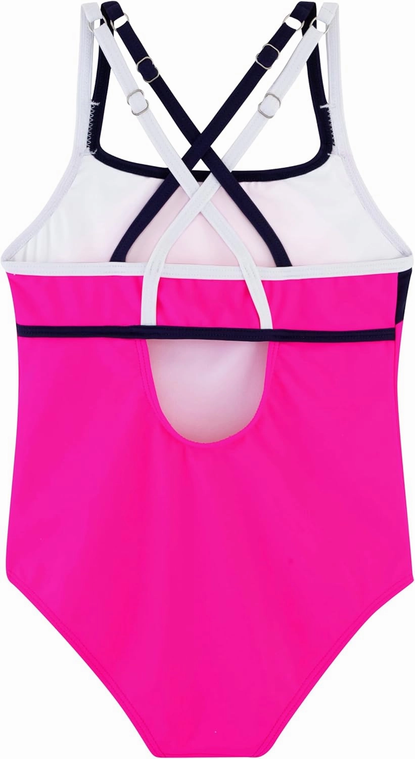Belovance Girls Swimsuit One Piece Swimwear Adjustable Straps Back Cutout Athletic Sport Kids Tween Bathing Suit 5-14 Years