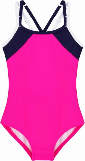 Belovance Girls Swimsuit One Piece Swimwear Adjustable Straps Back Cutout Athletic Sport Kids Tween Bathing Suit 5-14 Years