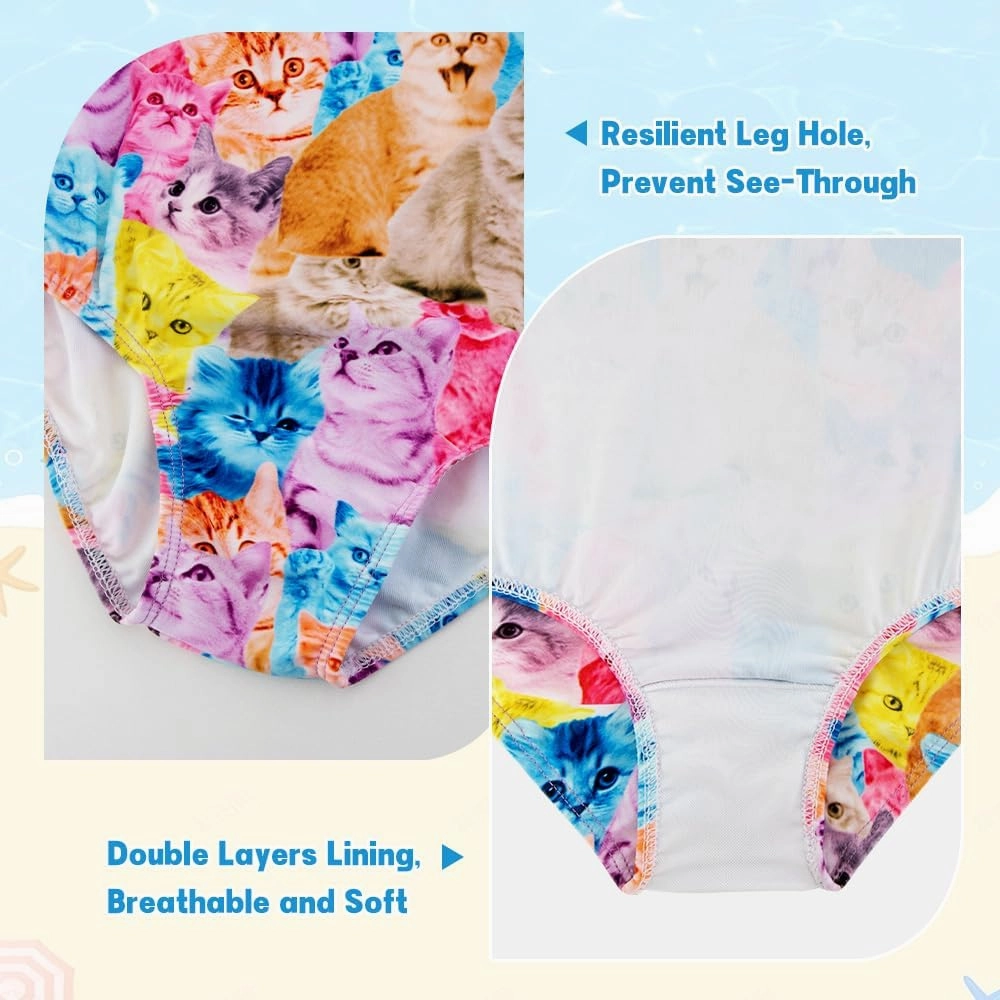 Belovance Girls Swimsuits One Piece Bathing Suit Crossback Straps Cute Toddler Kids Pool Beach Swimwear Quick Dry 4-12 Years