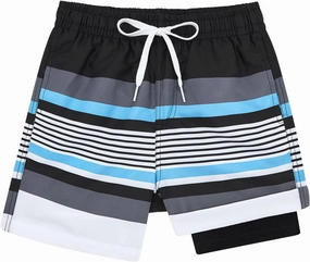Belovecol Boys Swim Trunks with Compression Liner Anti-Chafe Swim Shorts Quick Dry UPF 50  Bathing Suits Swimwear 7-20T