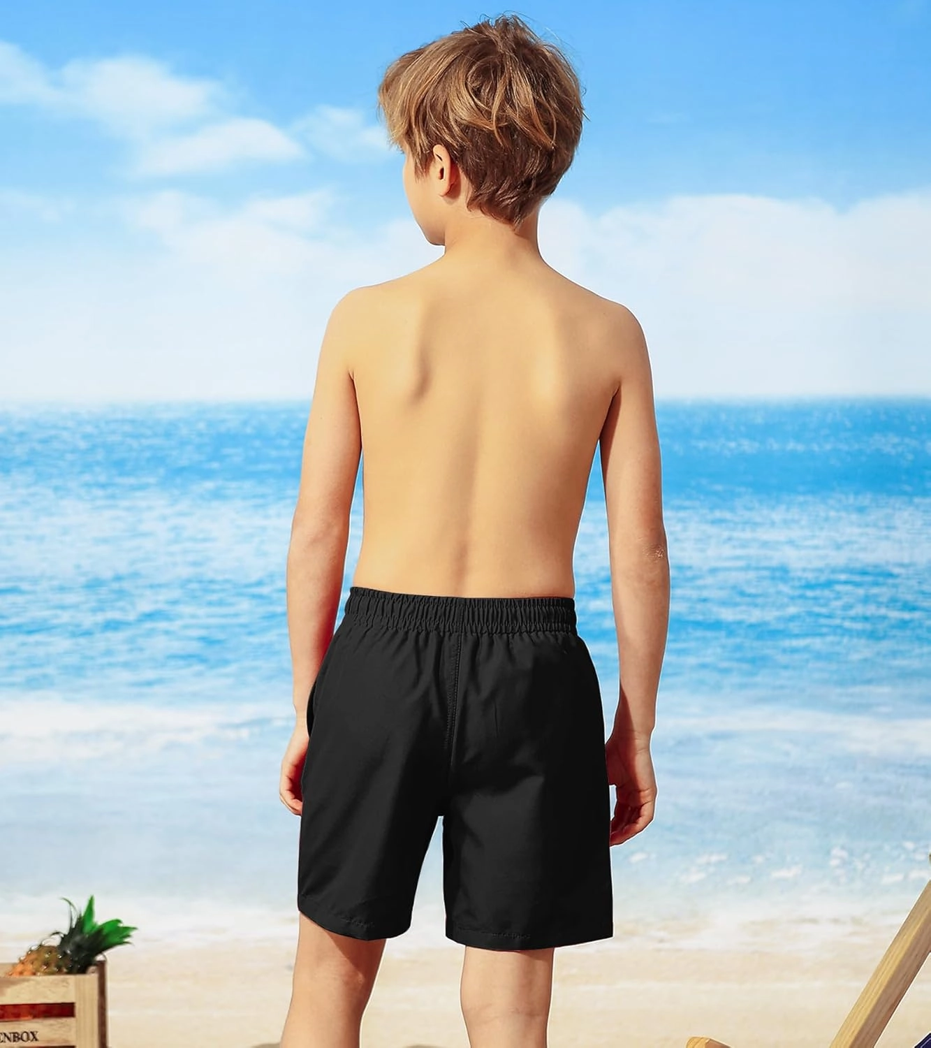 Belovecol Boys Swim Trunks with Compression Liner Solid Color Bathing Suits Quick Dry Swimwear Summer Swimsuits 6-20T