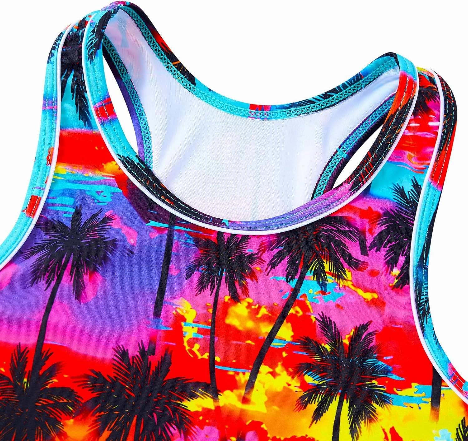 Belovecol Girls Swimsuits Two Piece Tankini Bathing Suits Boyshort Summer Beach Rash Guard Swimwear for 4-15T