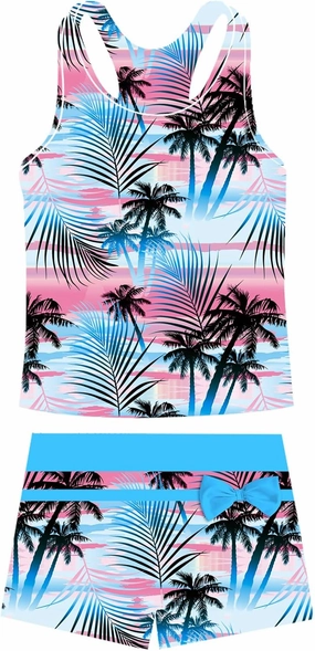 Belovecol Girls Swimsuits Two Piece Tankini Bathing Suits Boyshort Summer Beach Rash Guard Swimwear for 4-15T