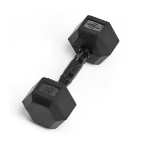 Best-Selling 10lb Virgin Rubber Hex Dumbbell Low Odour SDVR-10 Limited Time, Resistance Bands, Bodyweight Training, Sandbags,Battleropes