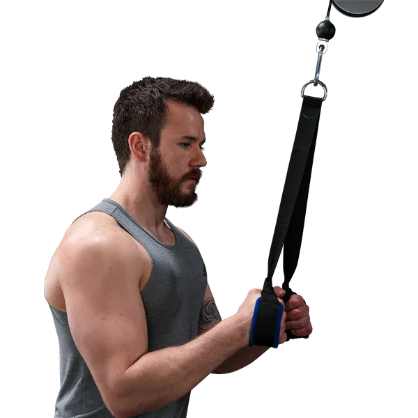 Bodysolid Nylon Triceps Strap, Rubber Gripped Olympic Plates, Commercial Treadmills, Specialty Benches,Single Stations