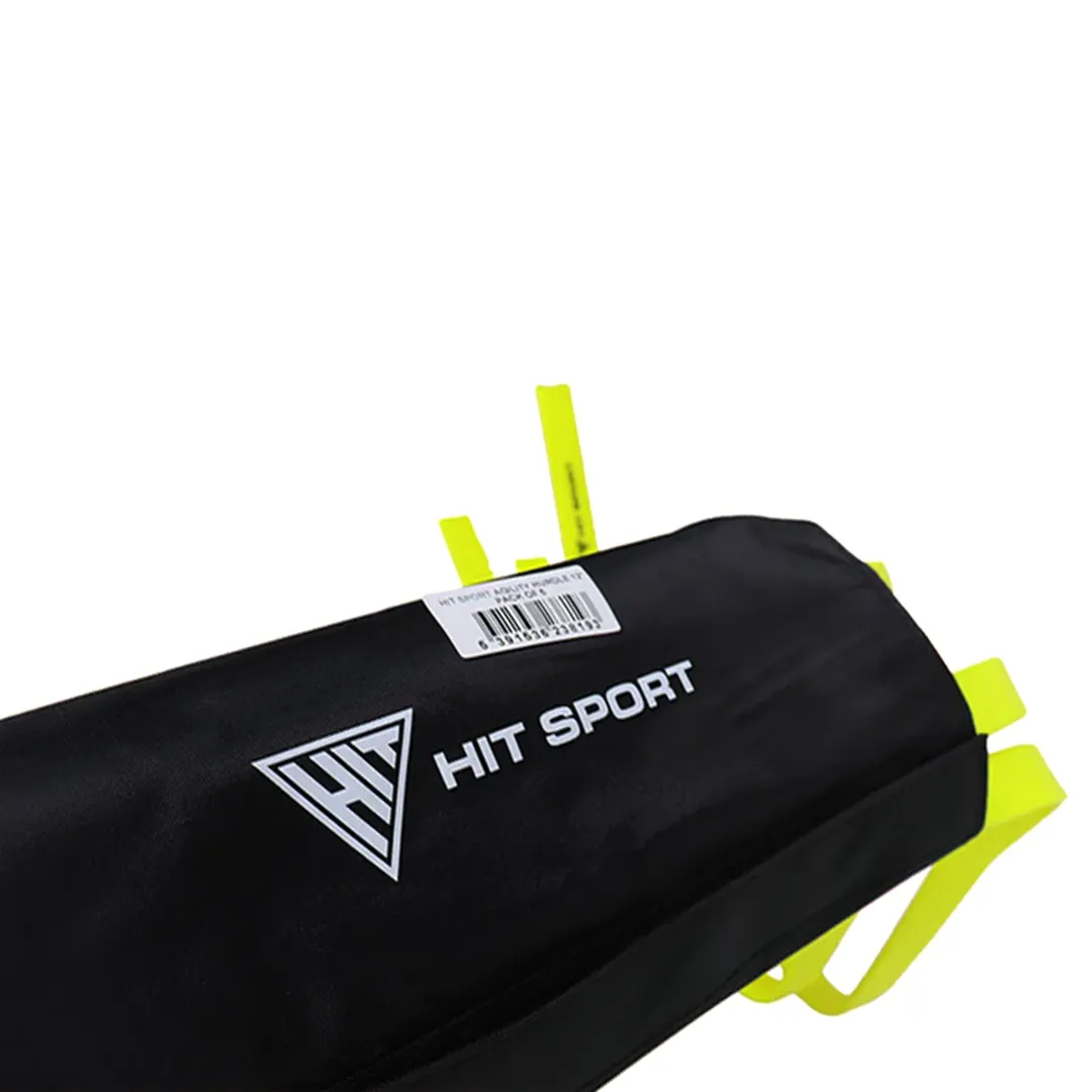 Hit Sport Agility Hurdles 6 Pack (12 Inch / 30cm) | Yellow, Pump Sets, Compact gym equipment for small spaces