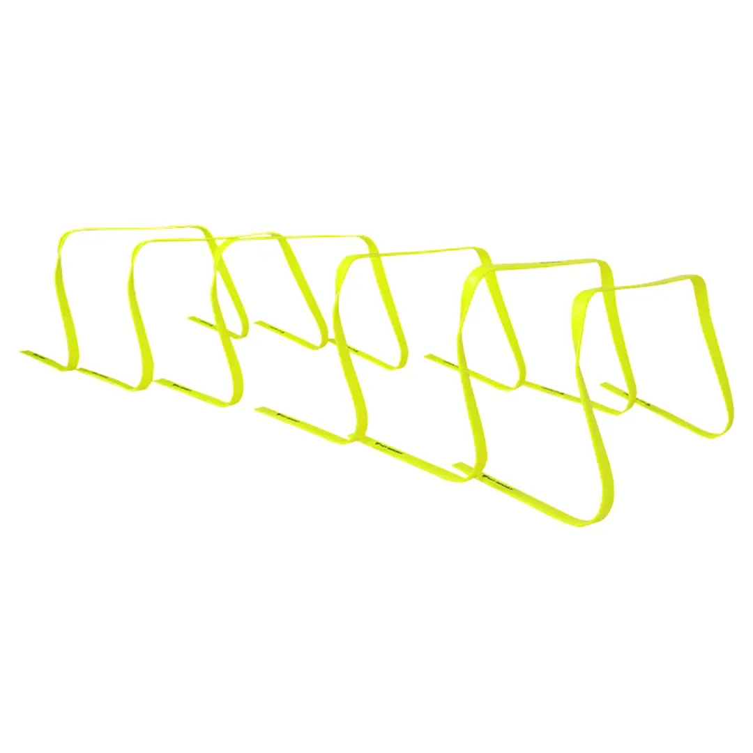 Hit Sport Agility Hurdles 6 Pack (12 Inch / 30cm) | Yellow, Yoga strap with buckle, Medicine Ball,Weight Ball