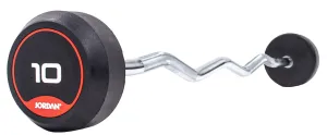 Best-Selling Jordan Rubber Barbells Bars Set 10-45kg with Curl Bar and Rack Hot Pick, Functional Trainers, Mats,Flooring, Calorie burn tracker