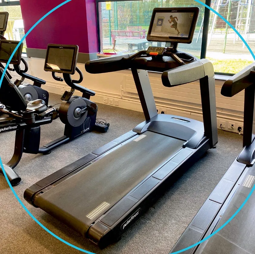 Refurbished Pulse Fitness Run 260G  Low Impact Elevation Treadmill with 18.5" Touchscreen Console, Studio Bikes, Walking Pads
