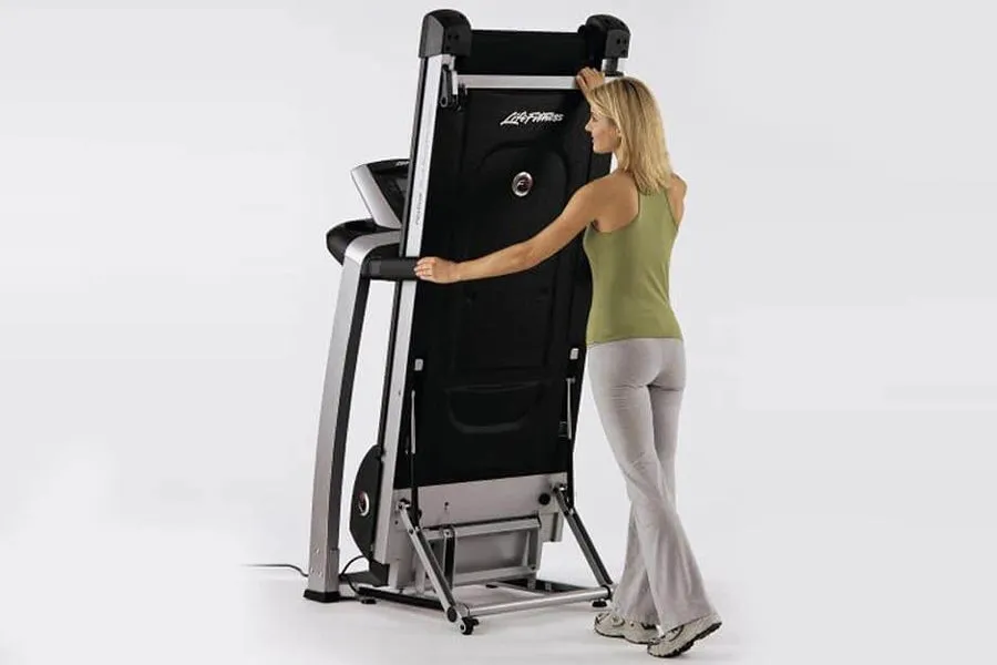 Life Fitness F3 Folding Treadmill (SUMMER SALE), Non Electric Treadmill, Dual Stations, Weighted vest 20lbs