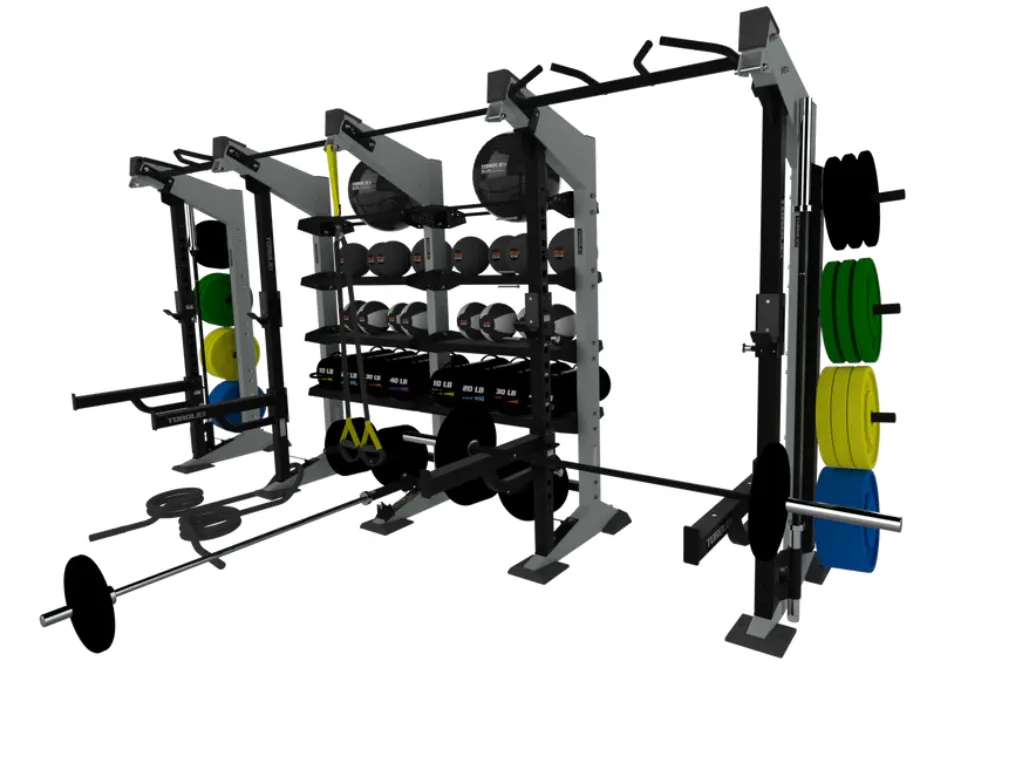TORQUE Fitness X-CREATE 4-Module Functional Wall X1 Package, Elliptical Crosstrainers, Medicine Ball,Weight Ball, Cable Attachments