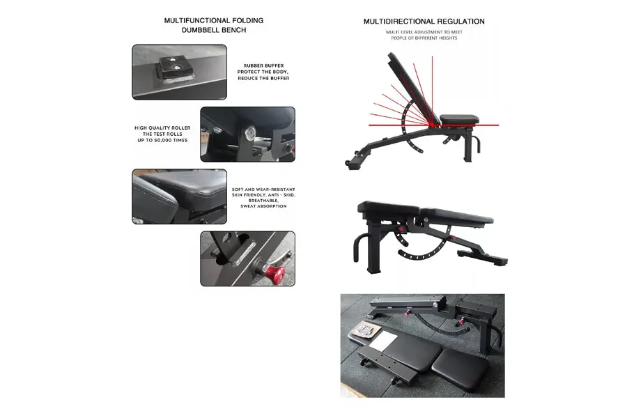 Warrior 500 Adjustable Weight Bench (SUMMER SALE - Extra 10%), Steppers,ClimbMills, Water Rowers, Foam Rollers