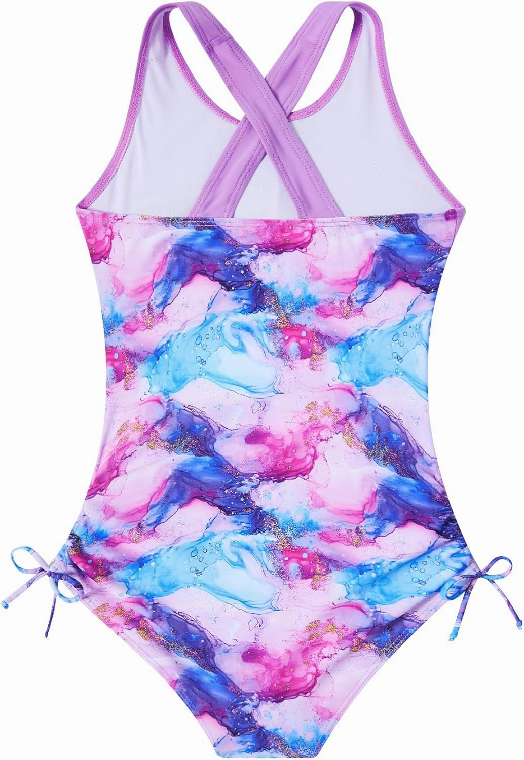 BFUSTYLE Girls Swimsuit One Piece Bathing Suit 4-13 Years Sleeveless Beach Swimwear