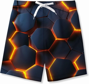 BFUSTYLE Kids Boys Swim Trunks Mesh Lining Water Resistant Beach Shorts 5-14 Years