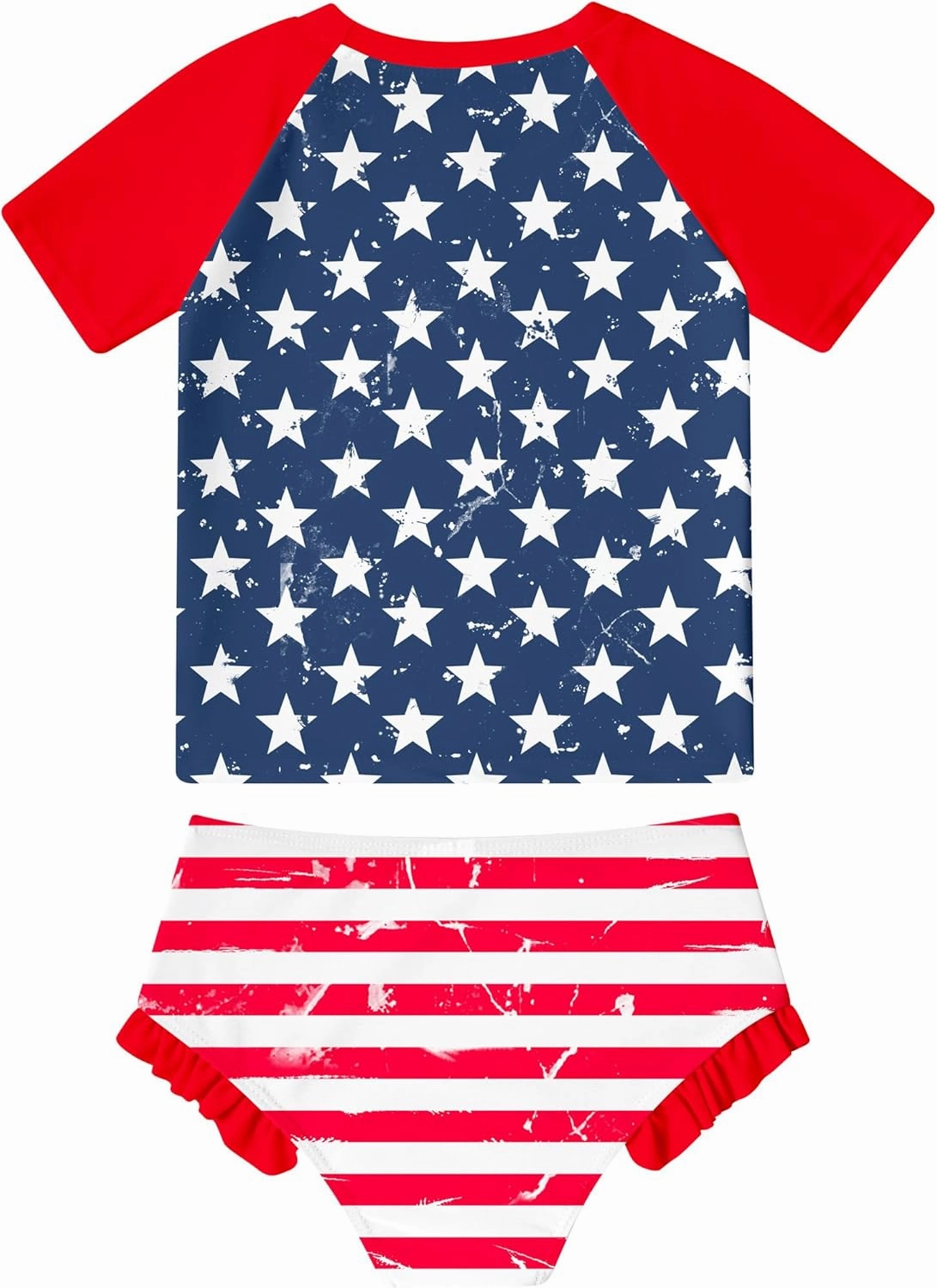 BFUSTYLE Little Girls Rash Guard Swimsuit 2-Piece Bathing Suit for Kids 5-9 Years