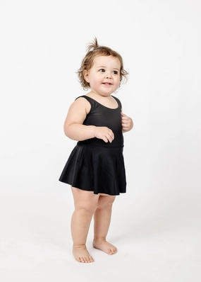 Black | Baby Skirted One-Piece