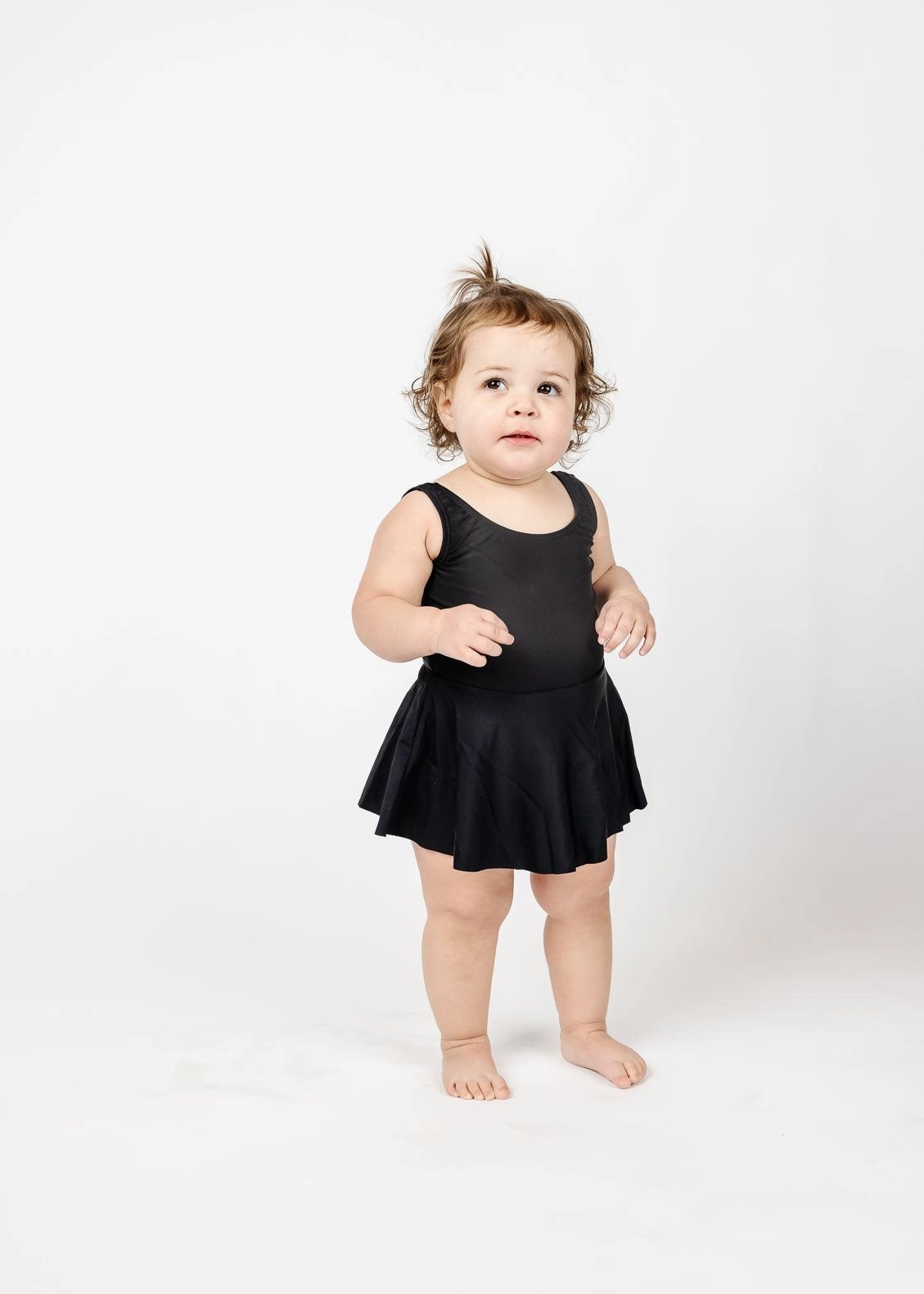 Black | Baby Skirted One-Piece