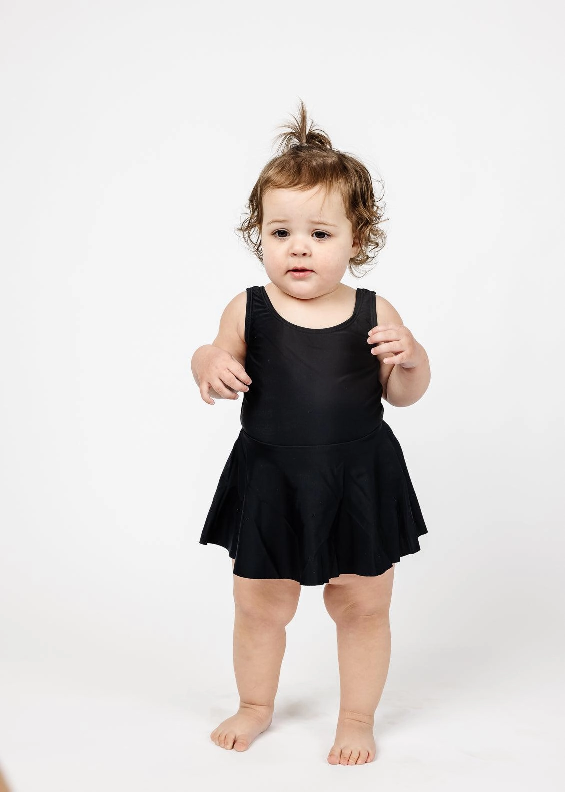 Black | Baby Skirted One-Piece