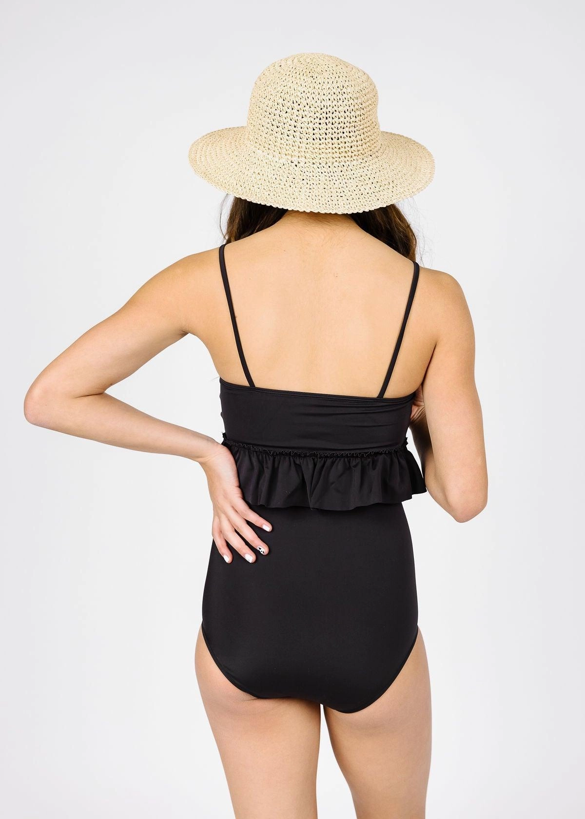 Black | Youth Down in Front Ruffle Bottoms