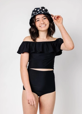 Black | Youth High-Waisted Bottoms