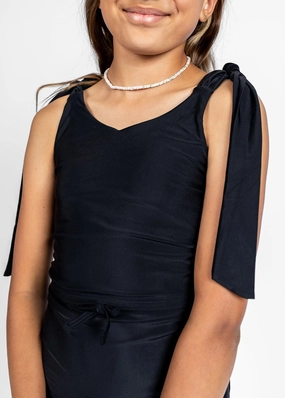 Black | Youth Knot Top