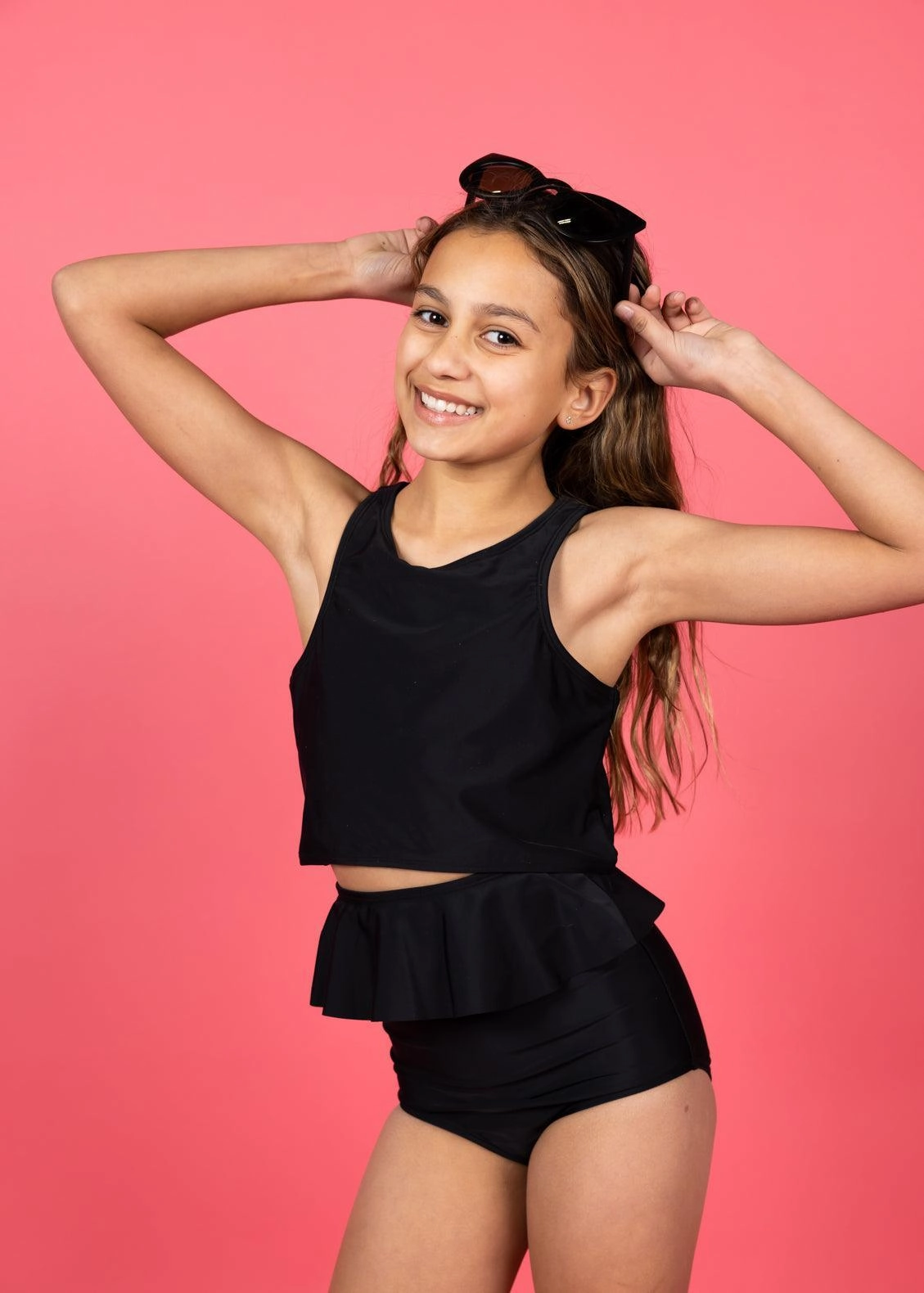 Black | Youth Peplum Bottoms